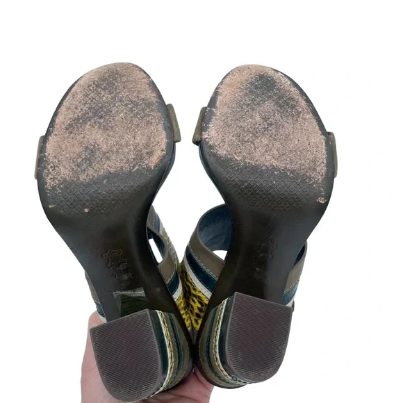 Tory Burch Edina Slingback Sandals 7 Green - Picture 13 of 16